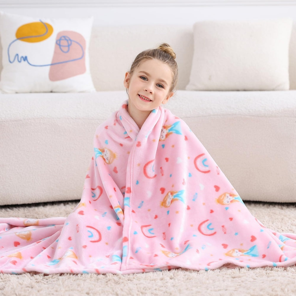 Softan Cozy & Cute Fleece Blanket for Kids, 2 Sizes