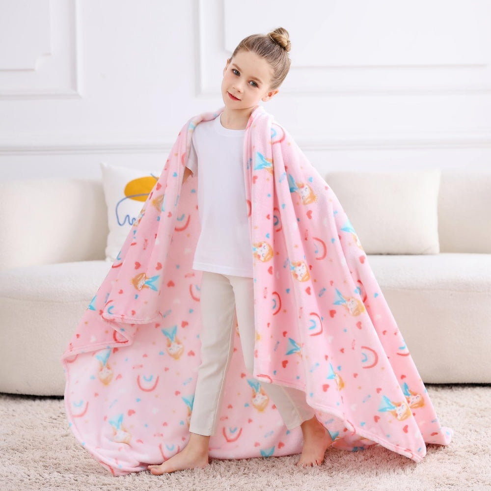 Softan Cozy & Cute Fleece Blanket for Kids, 2 Sizes