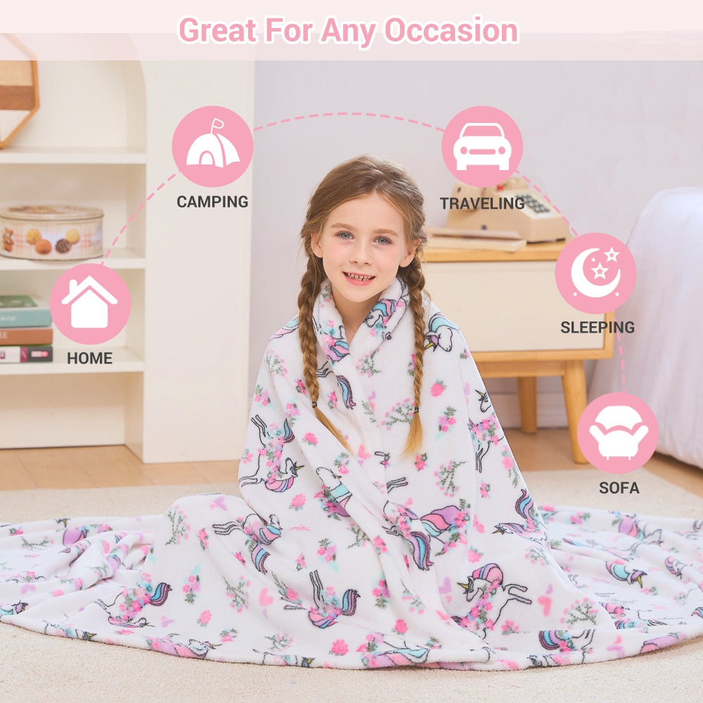 Softan Cozy & Cute Fleece Blanket for Kids, 2 Sizes