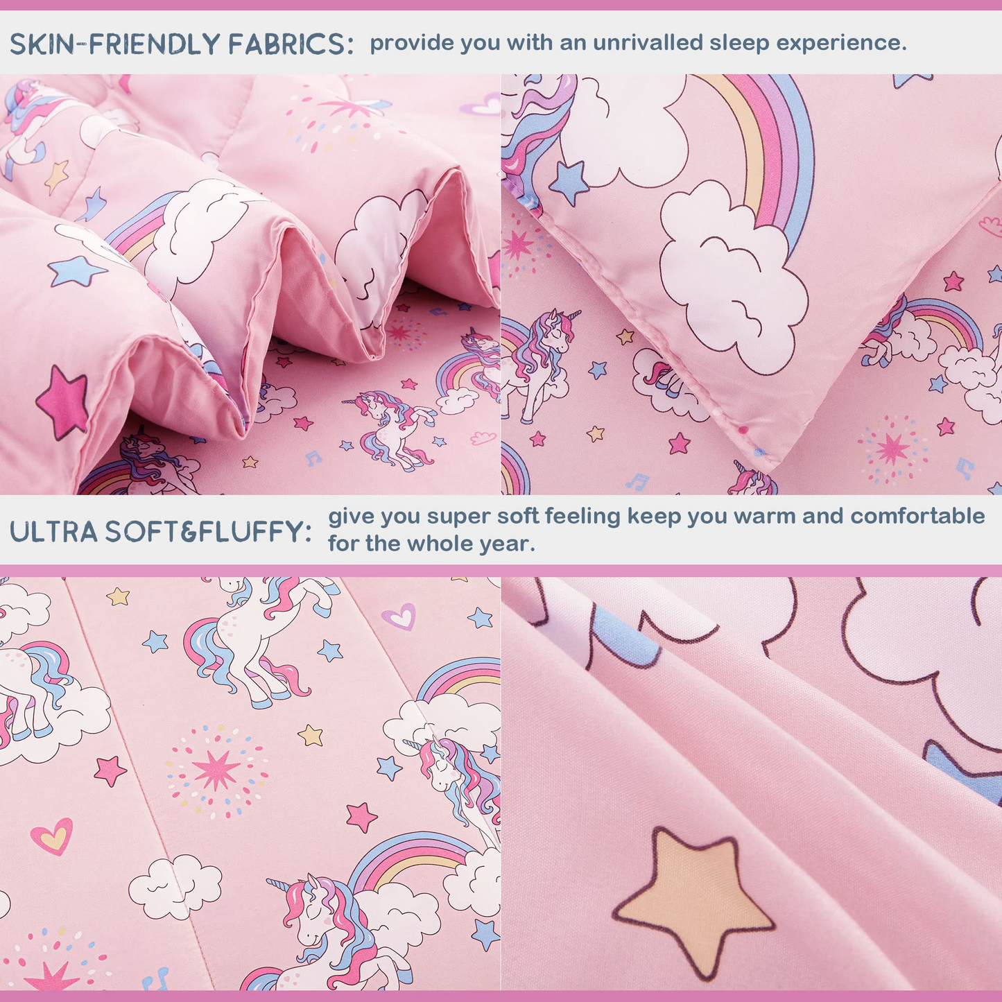 Kids Comforter Bed Set for Girls and Boys