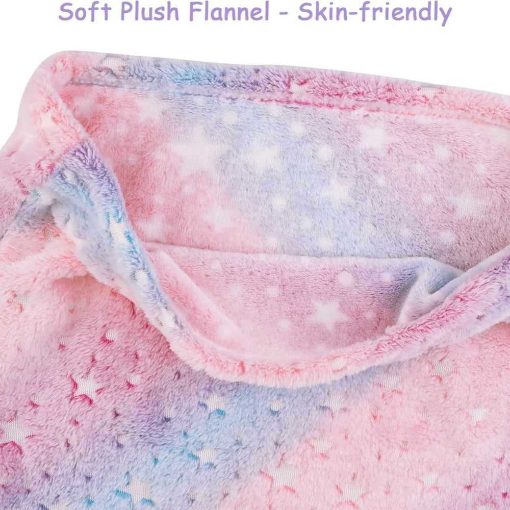 Softan Rainbow Mermaid Foil Tail Blanket for Kids