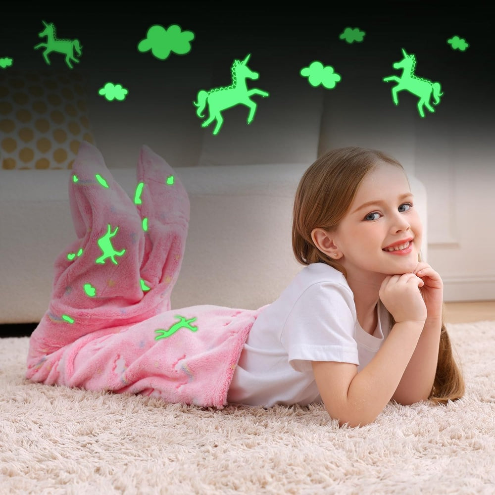 Softan Rainbow Mermaid Foil Tail Blanket for Kids