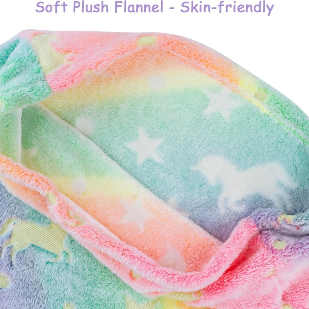 Softan Rainbow Mermaid Foil Tail Blanket for Kids