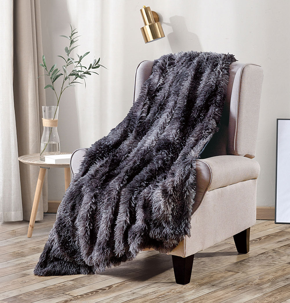 Softan Soft Shaggy Faux Fur Throw Blanket
