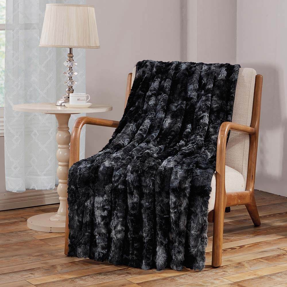 Mink fur best sale throw blanket