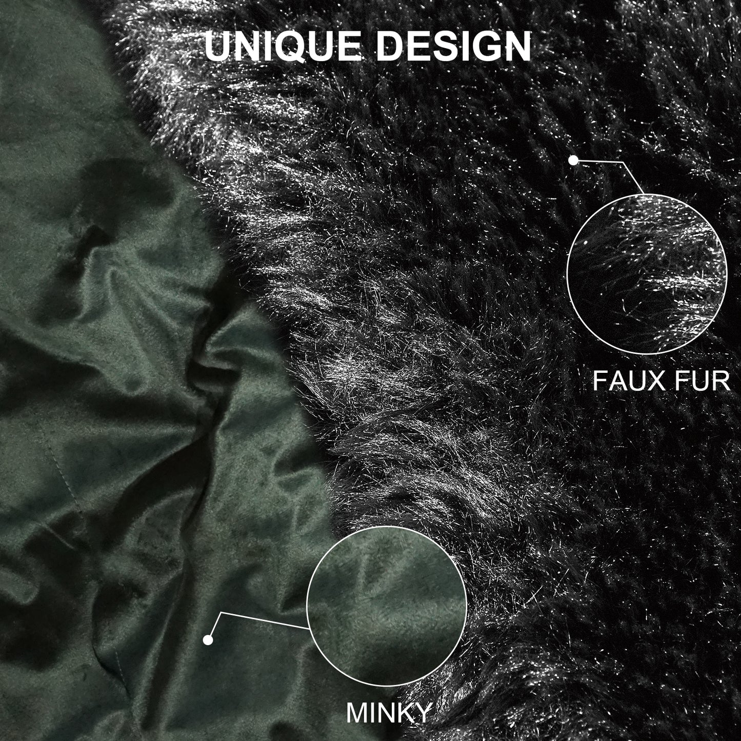 Softan Dual Sided Cozy Faux Fur Throw Blanket