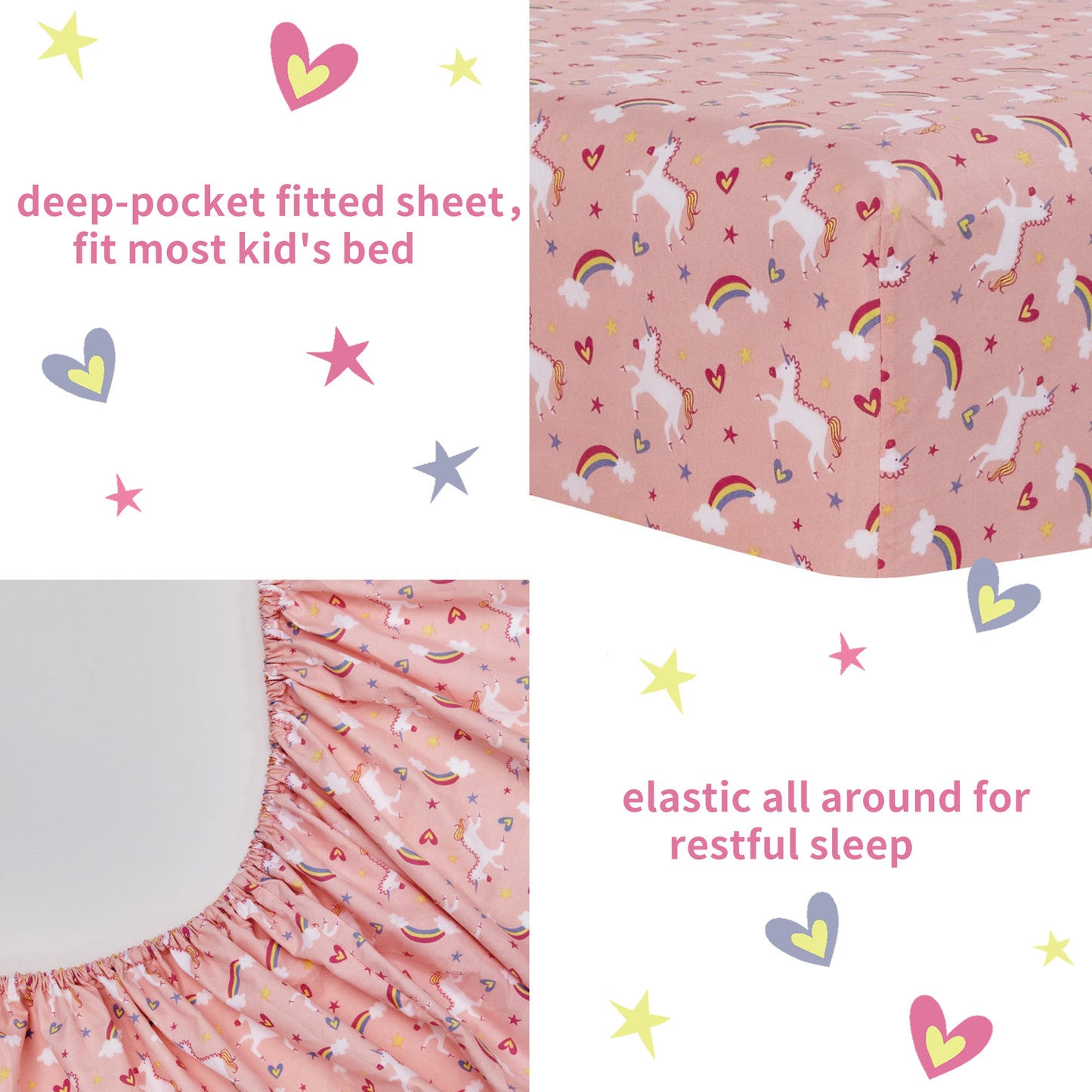 Softan 3pcs Breathable and Silky Soft Feeling Bedding Set for Kids