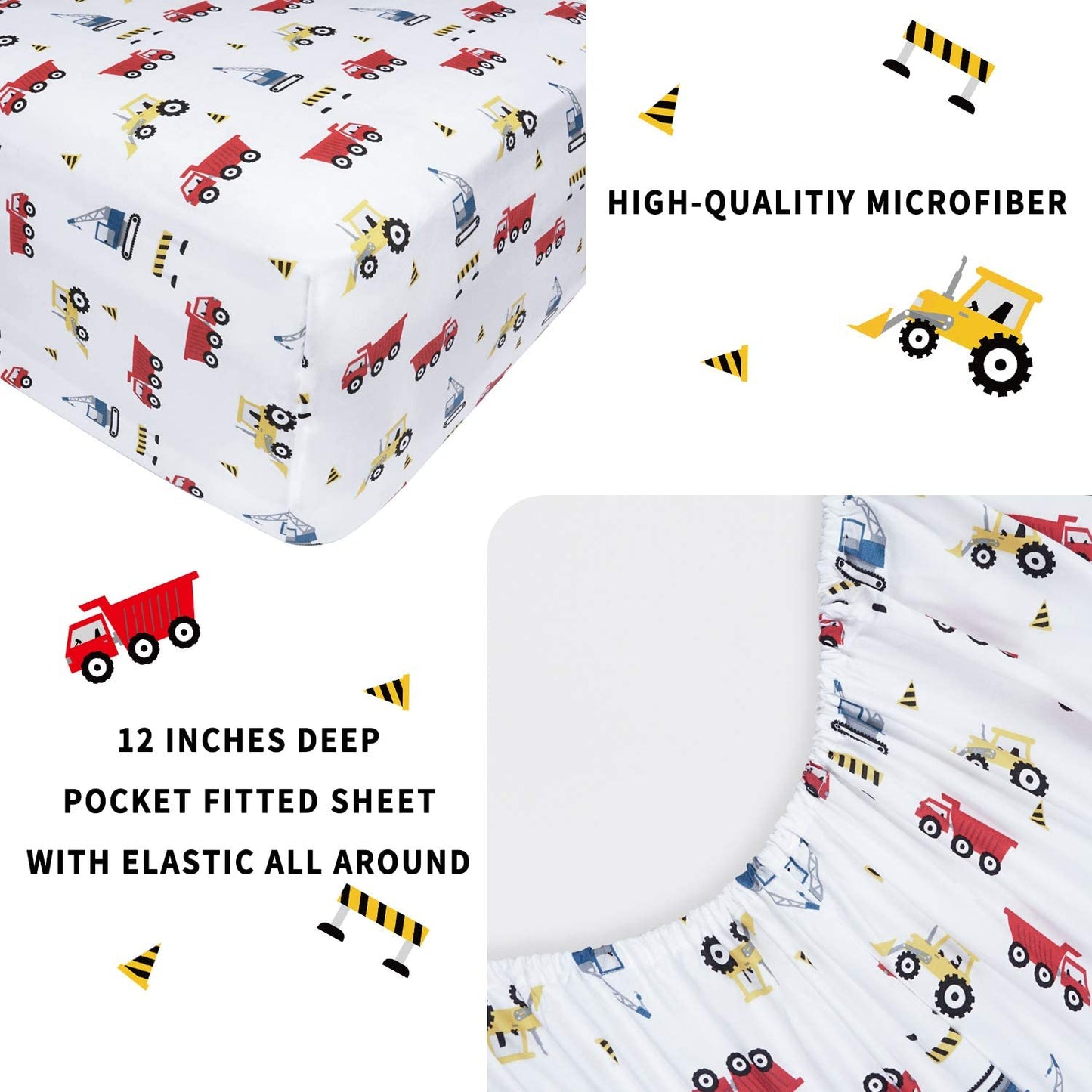 Softan 3pcs Breathable and Silky Soft Feeling Bedding Set for Kids