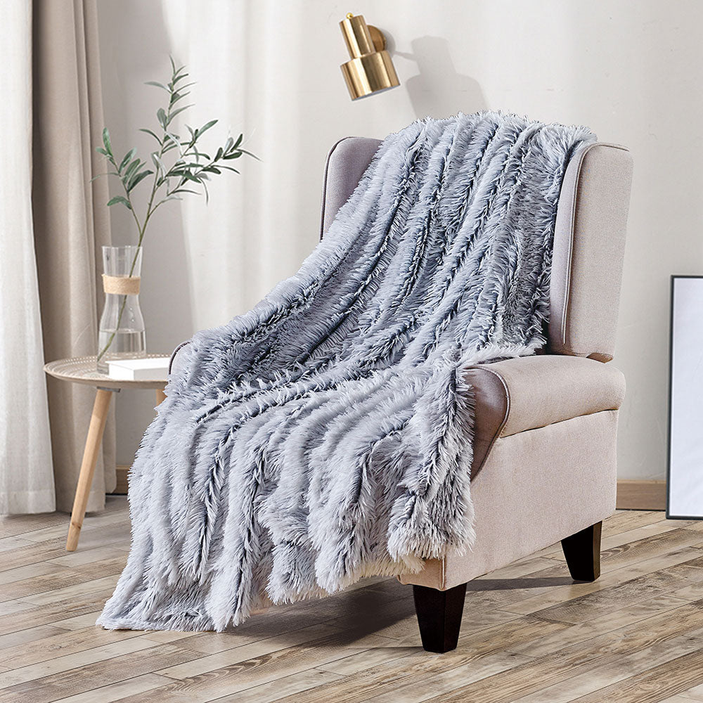Softan Soft Shaggy Faux Fur Throw Blanket