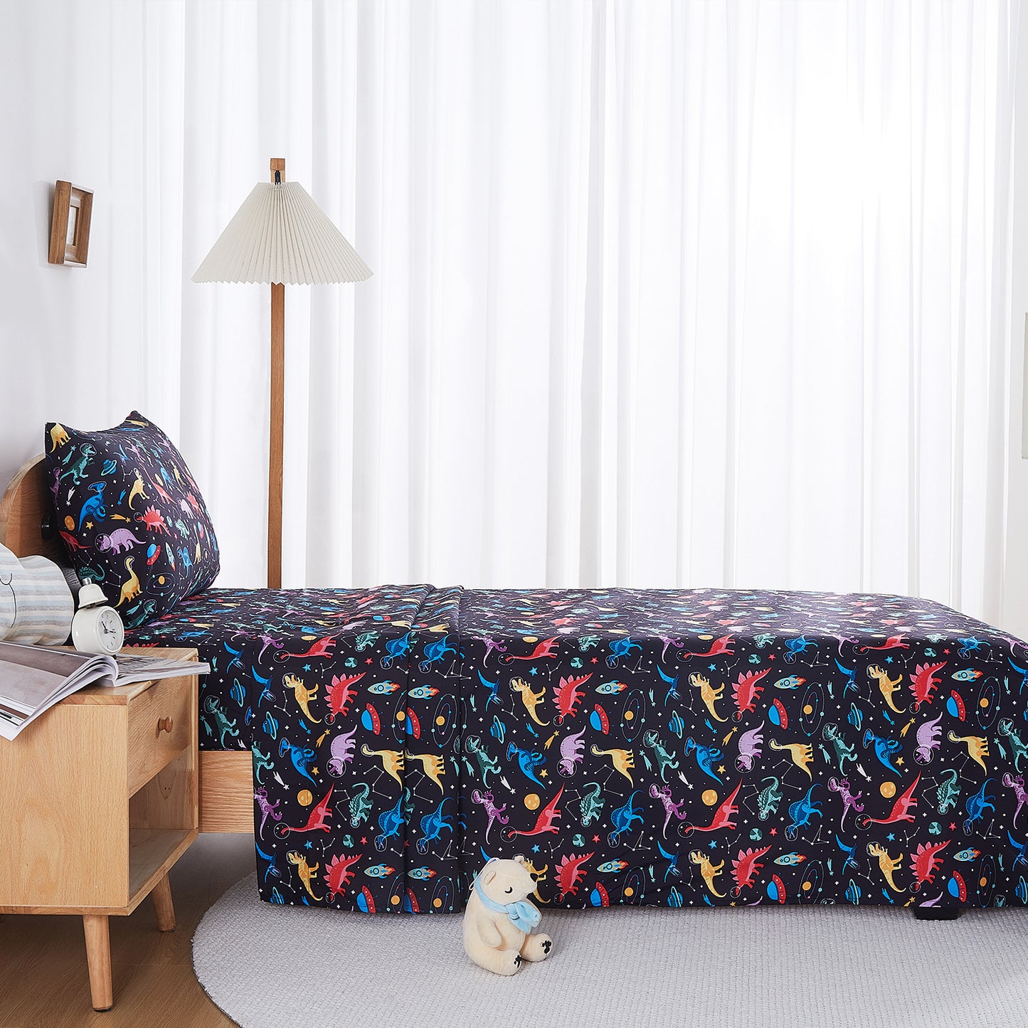 Space Dinosaur Kids Bed Sheet Set