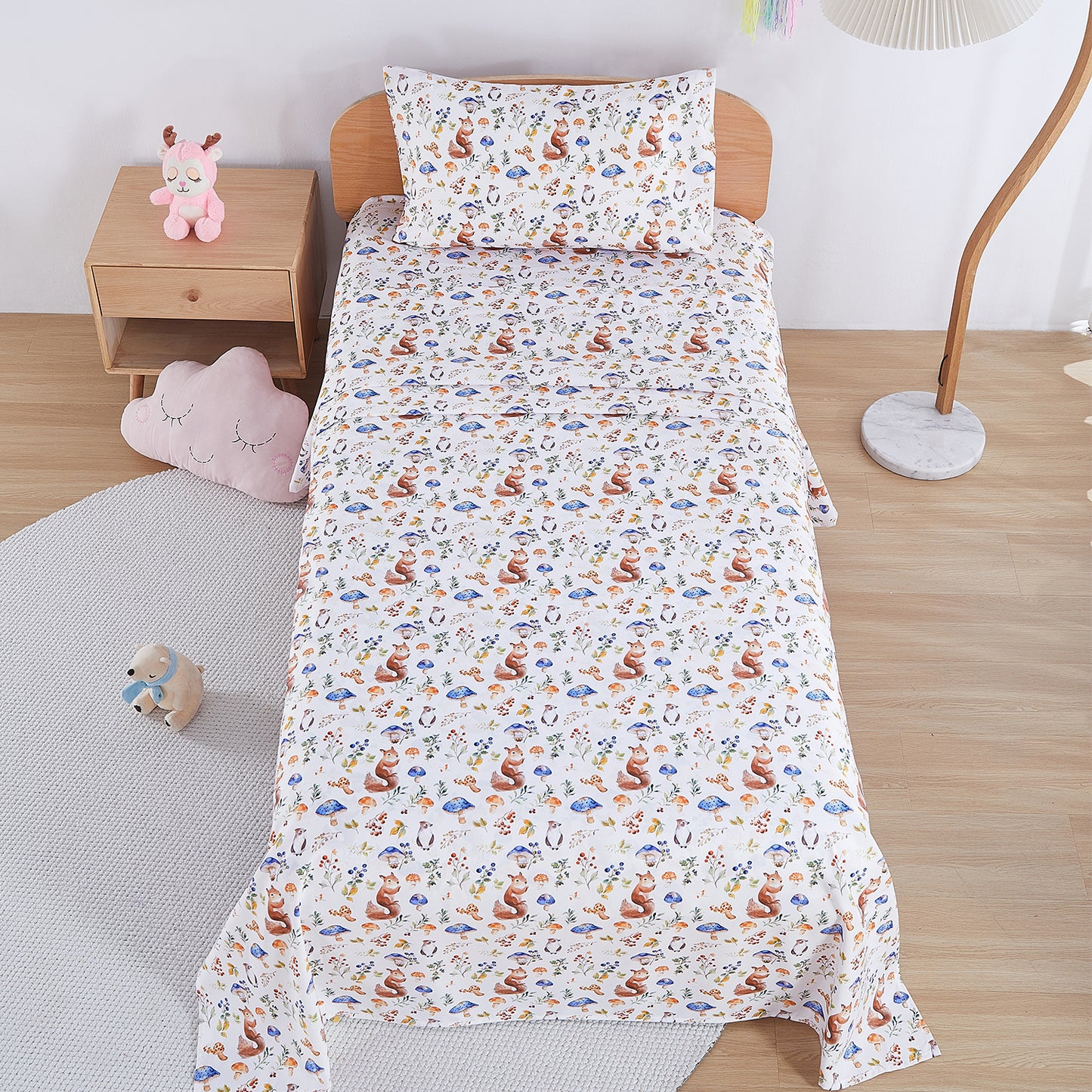 Oil Squirrel Kids Bed Sheet Set