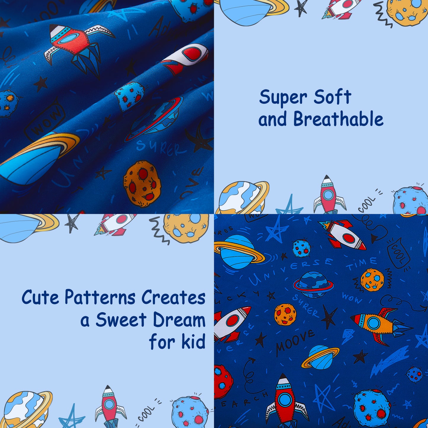 Space Universe Kids Bed Sheet Set