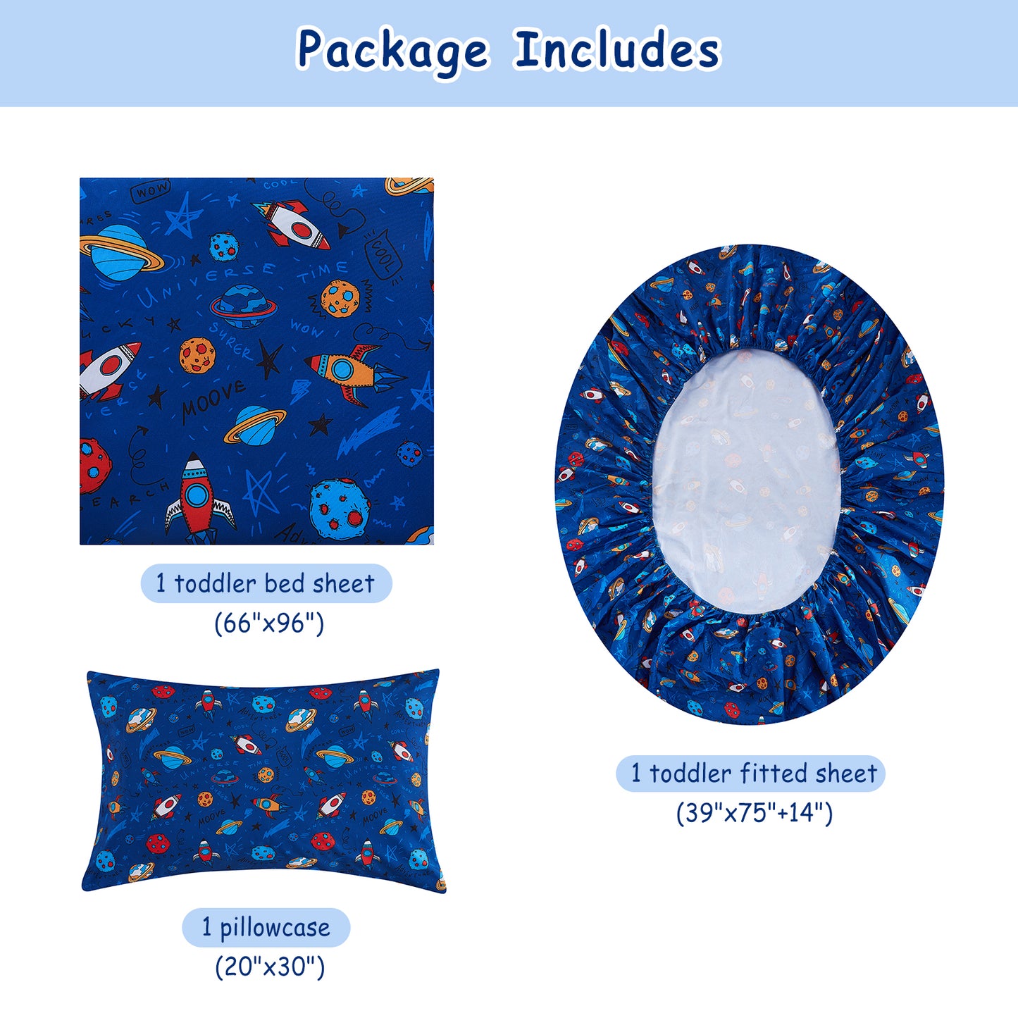 Space Universe Kids Bed Sheet Set