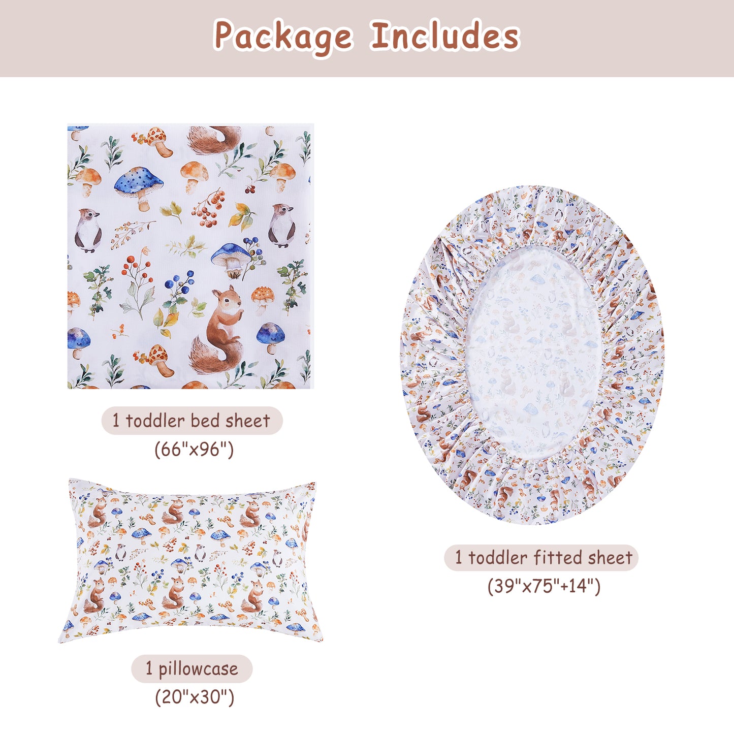 Oil Squirrel Kids Bed Sheet Set