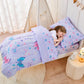 Butterfly Toddler Bedding Set for Girls, 4 Piece Bed-in-a-Bag Toddler Comforter Sets, Super Soft Comforter Sheet Set and Comfortable Microfiber Toddler Bed Set