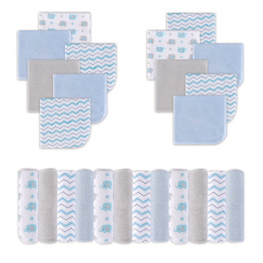 Softan 24-Pack  Soft and Multi-colors Baby Wash Cloths