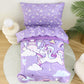 Butterfly Toddler Bedding Set for Girls, 4 Piece Bed-in-a-Bag Toddler Comforter Sets, Super Soft Comforter Sheet Set and Comfortable Microfiber Toddler Bed Set