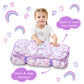 Purple Rainbow Toddler Nap Mat with Pillow and Blanket