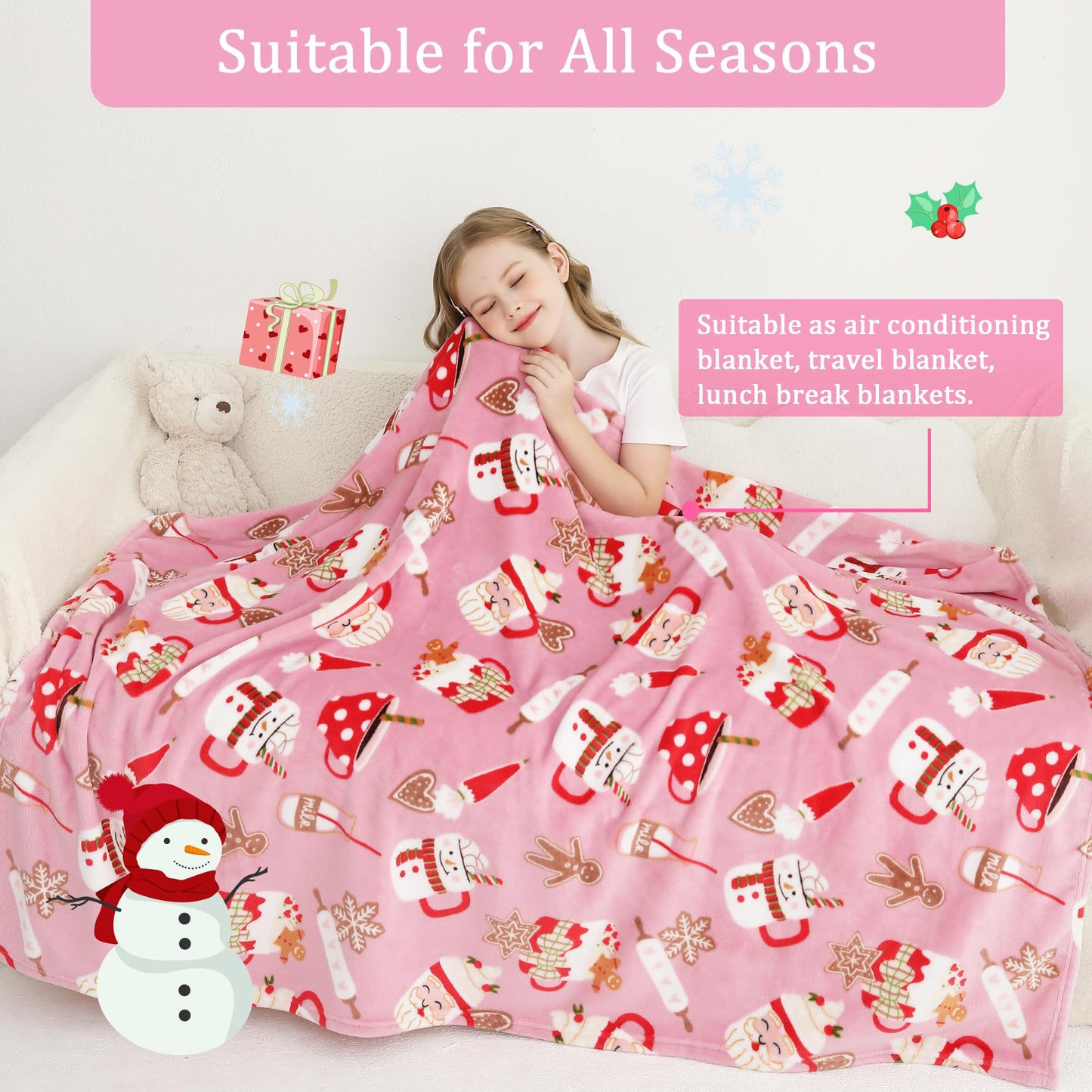 Santa Claus Kids Throw Blanket 50" x 60"