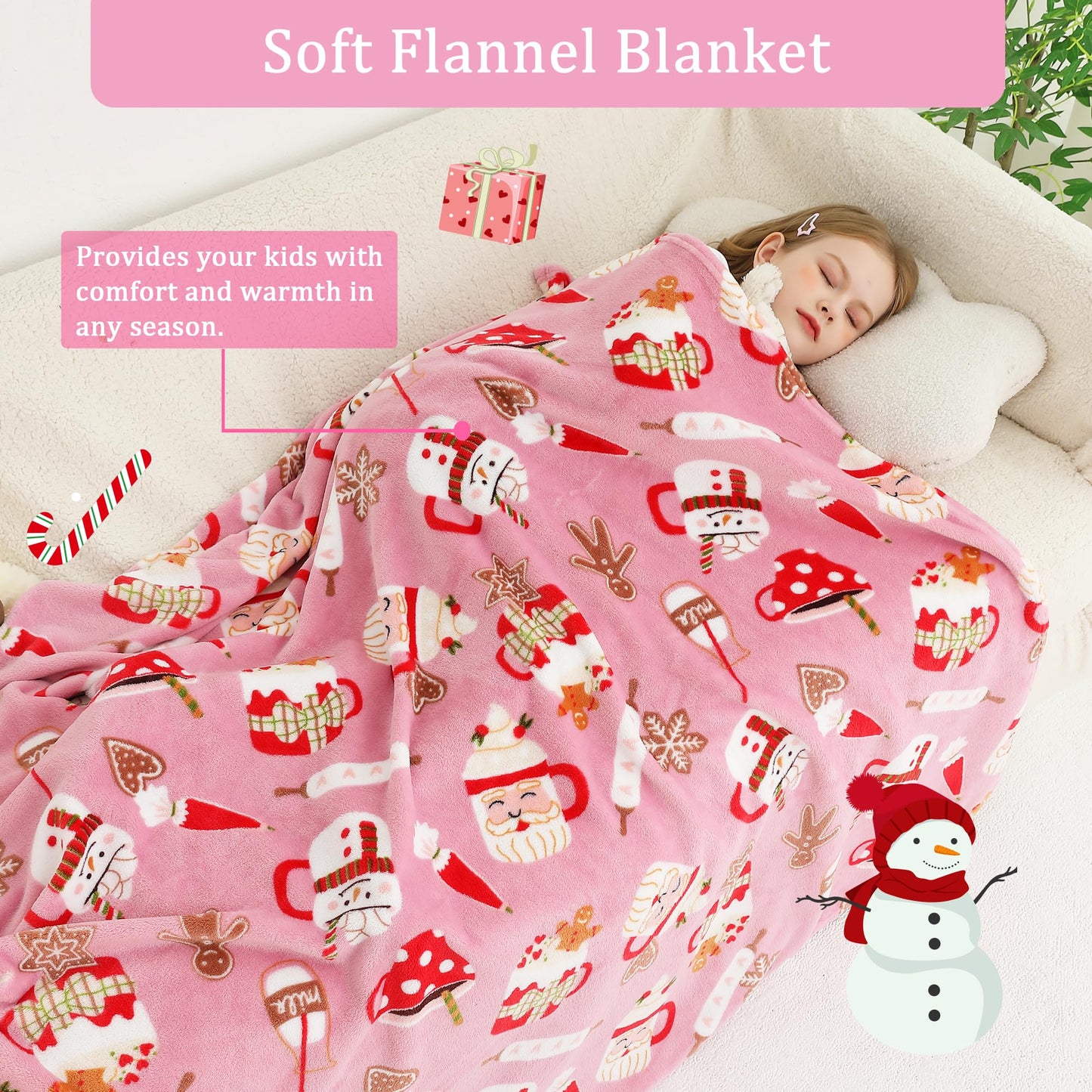 Santa Claus Kids Throw Blanket 50" x 60"
