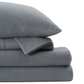 Fleece Twin Sheets Set 3-Piece Fuzzy Bed Sets with 16" Deep Pocket Fitted Sheet, Flat Sheet and Pillowcase，Dark Grey