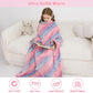 Star Kids Wearable Fleece Blanket with Sleeves & Foot Pocket
