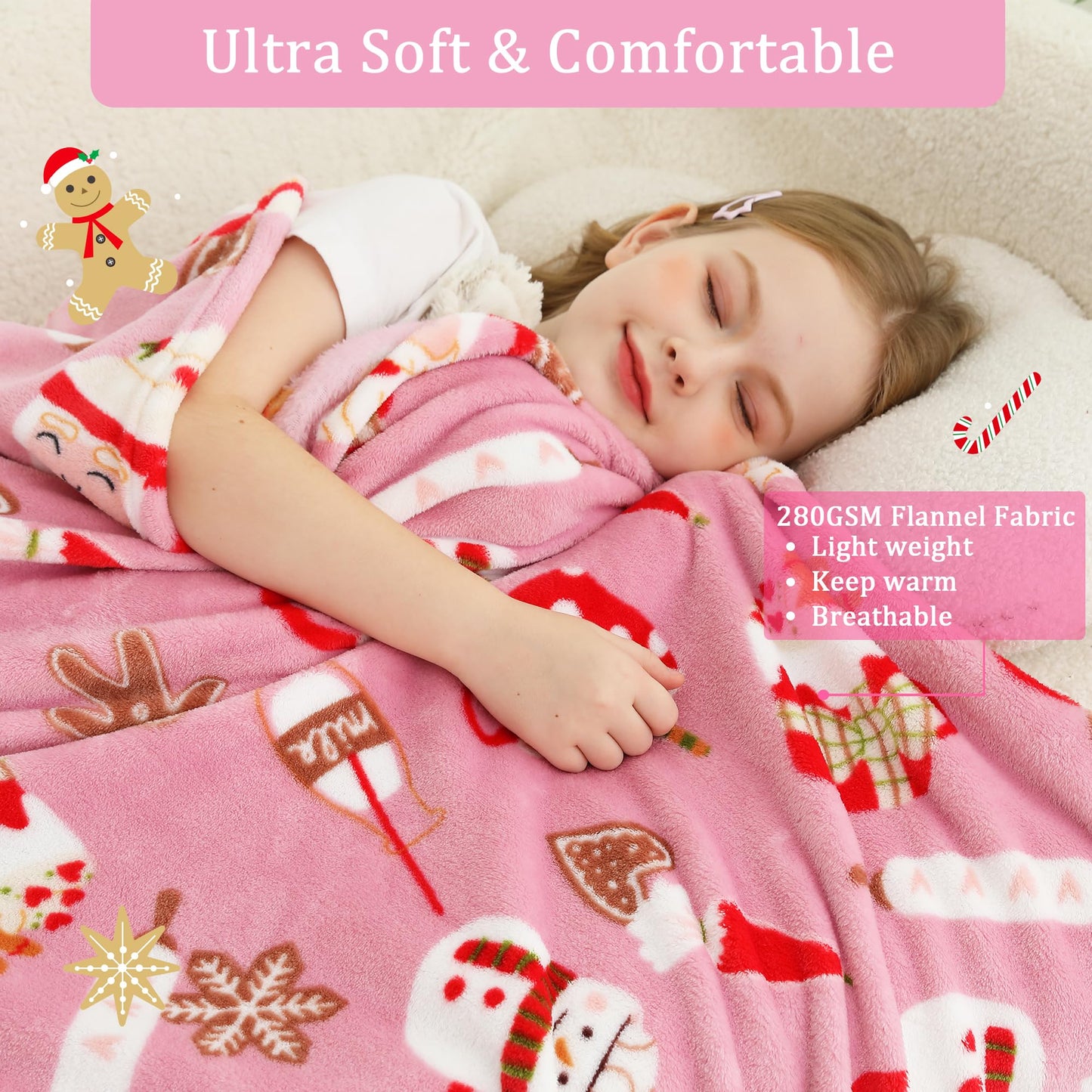 Santa Claus Kids Throw Blanket 50" x 60"