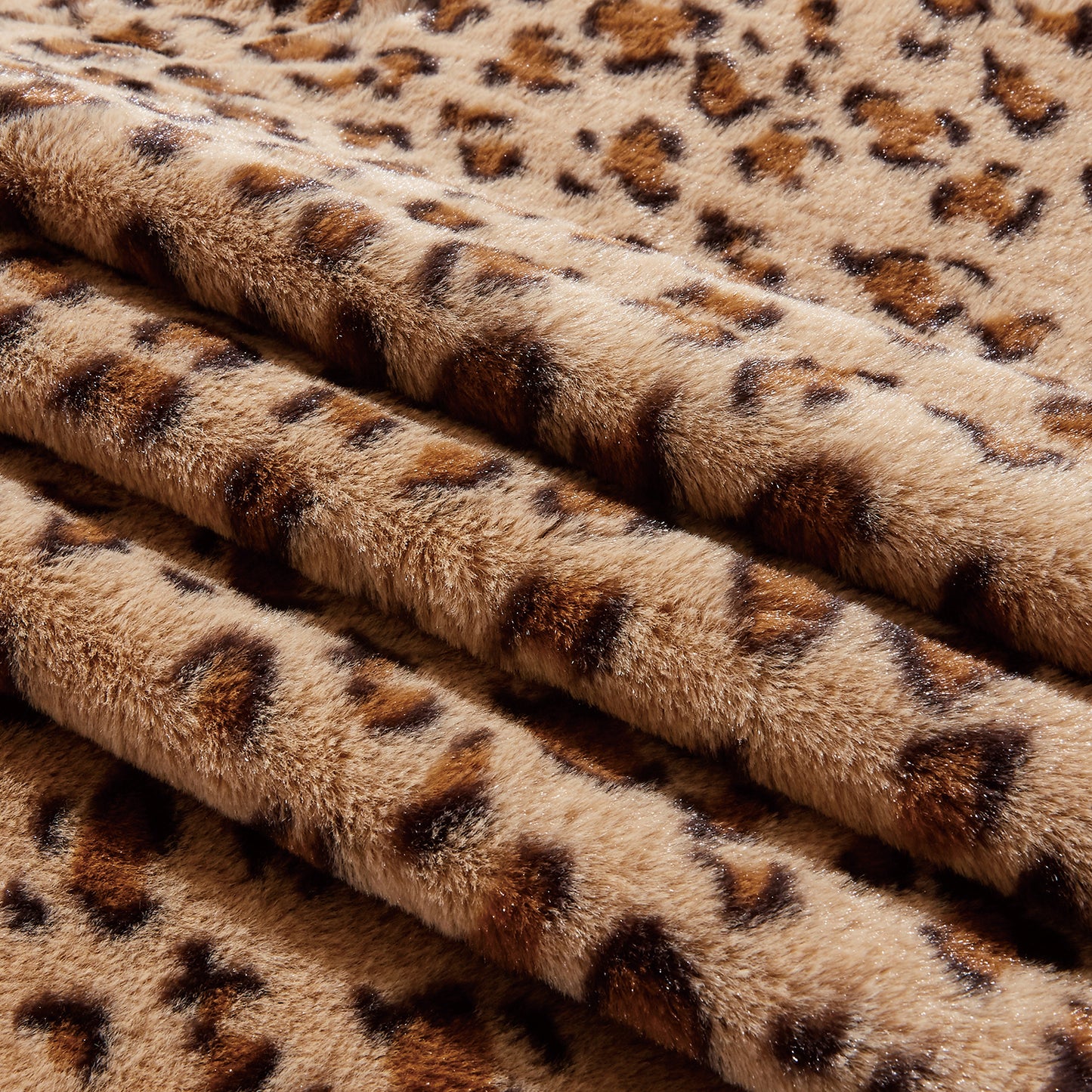 Softan Leopard Print Faux Fur Throw Blanket