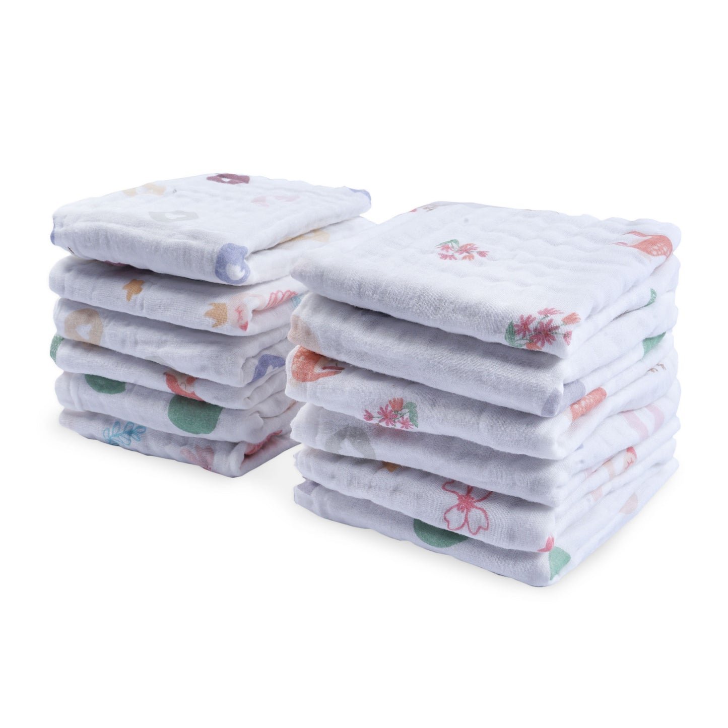 Softan 12-Pack Baby Cotton Muslin Washcloths