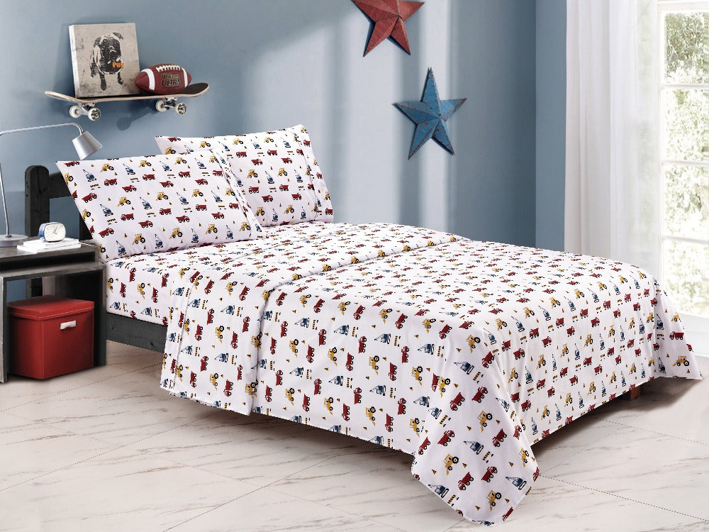 Softan Engineering Vehicle Bedding Set for Kids