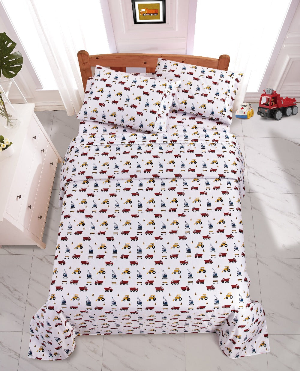 Softan Engineering Vehicle Bedding Set for Kids