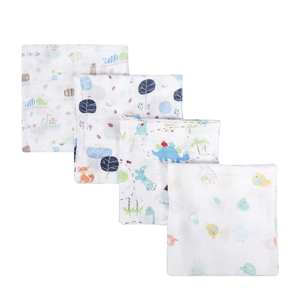 Softan 4 Pack Baby Muslin Swaddle Blanket Set