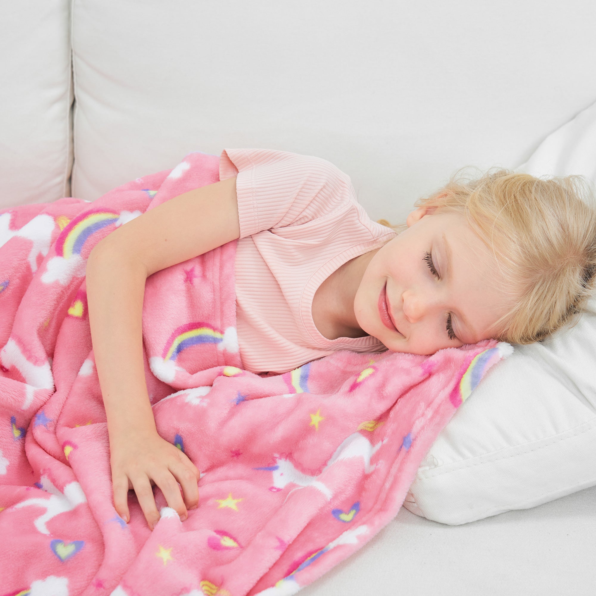 Girls pink blanket hot sale