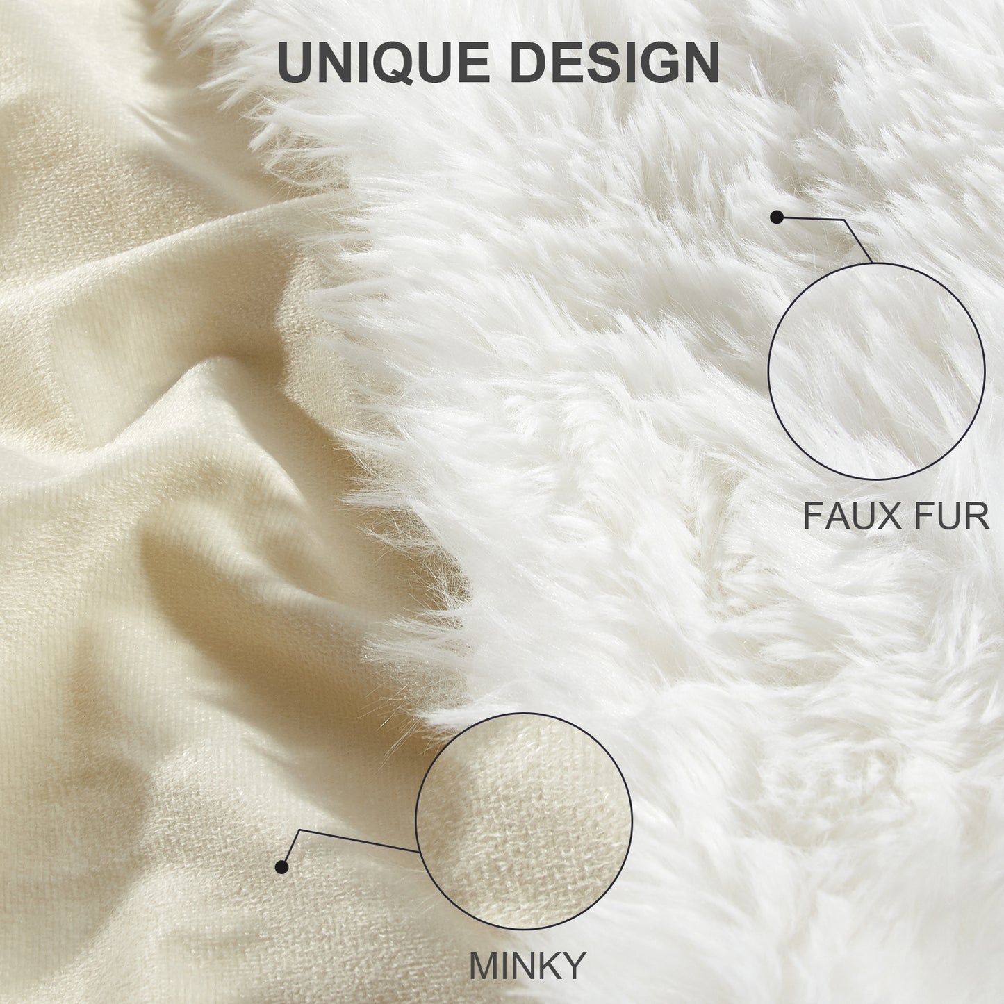 Softan Dual Sided Cozy Faux Fur Throw Blanket
