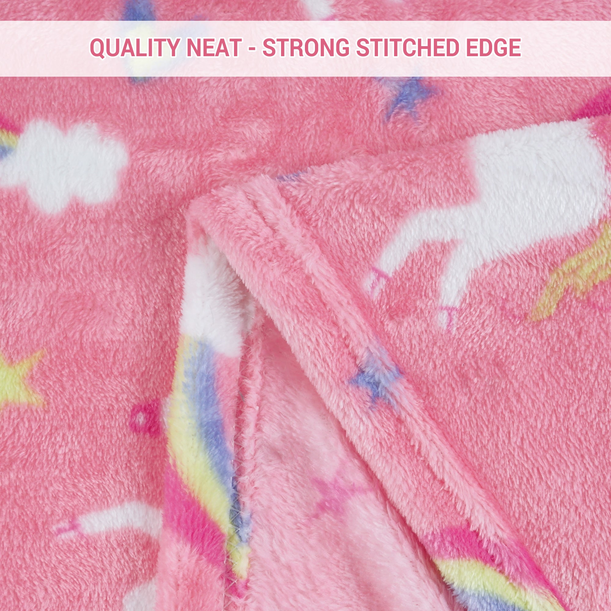 Pink unicorn fleece online blanket