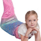 Softan Rainbow Mermaid Embossed Blue Tail Blanket both for Adults and Kids