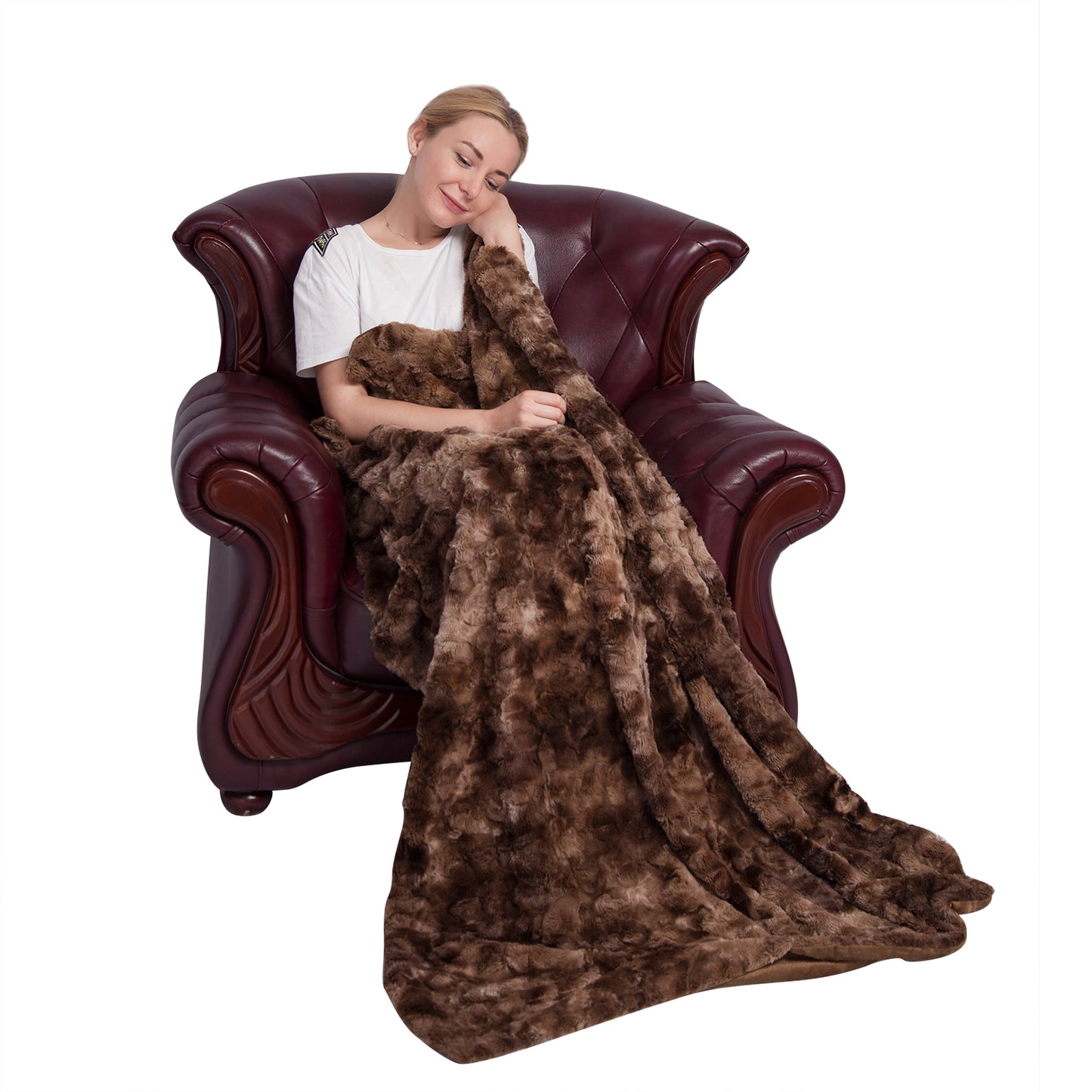 Softan Fluffy Faux Mink Fur Throw Blanket