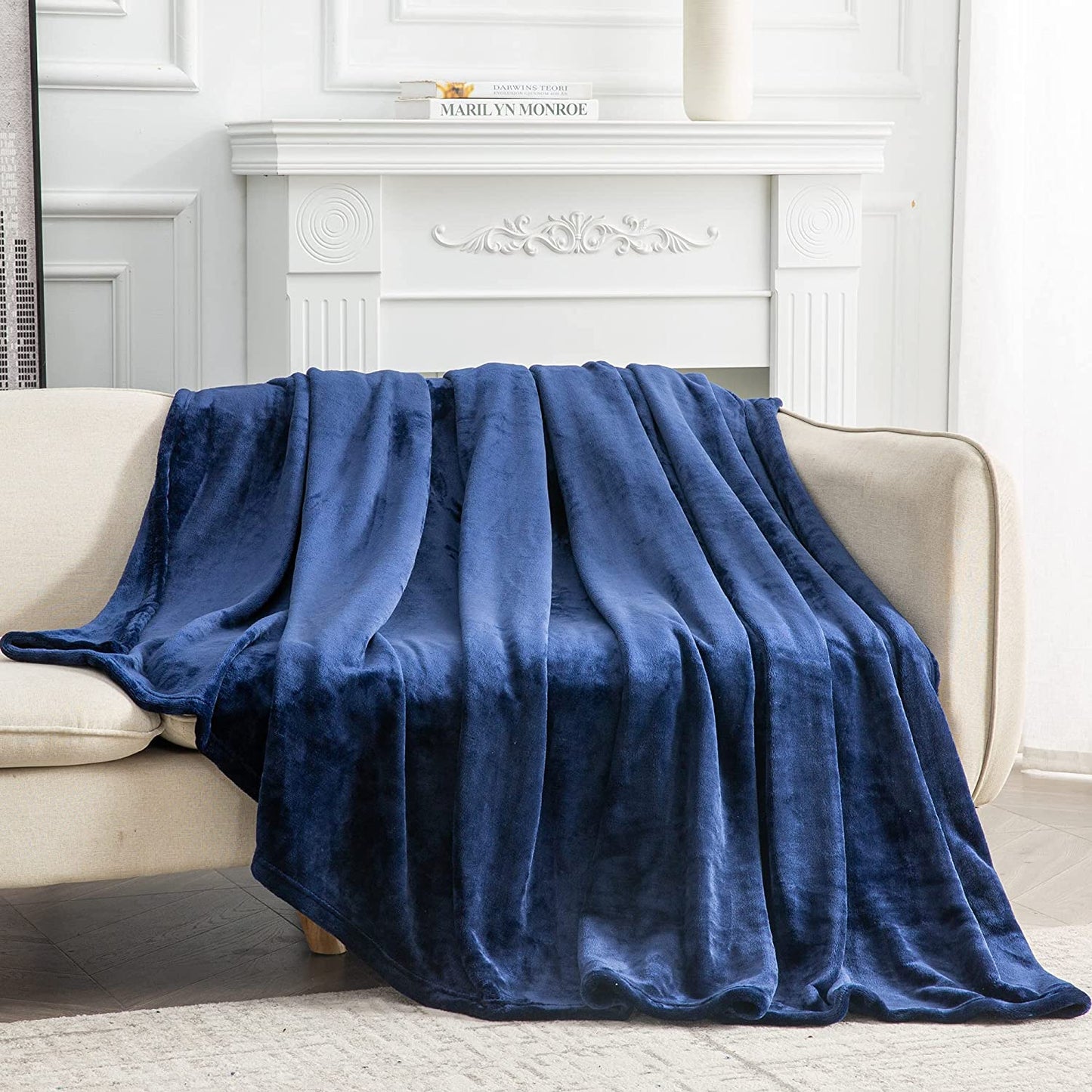 Softan 350 GSM Throw Lightweight Fleece Blanket for Bed, Sofa, Couch Suitable for All Season