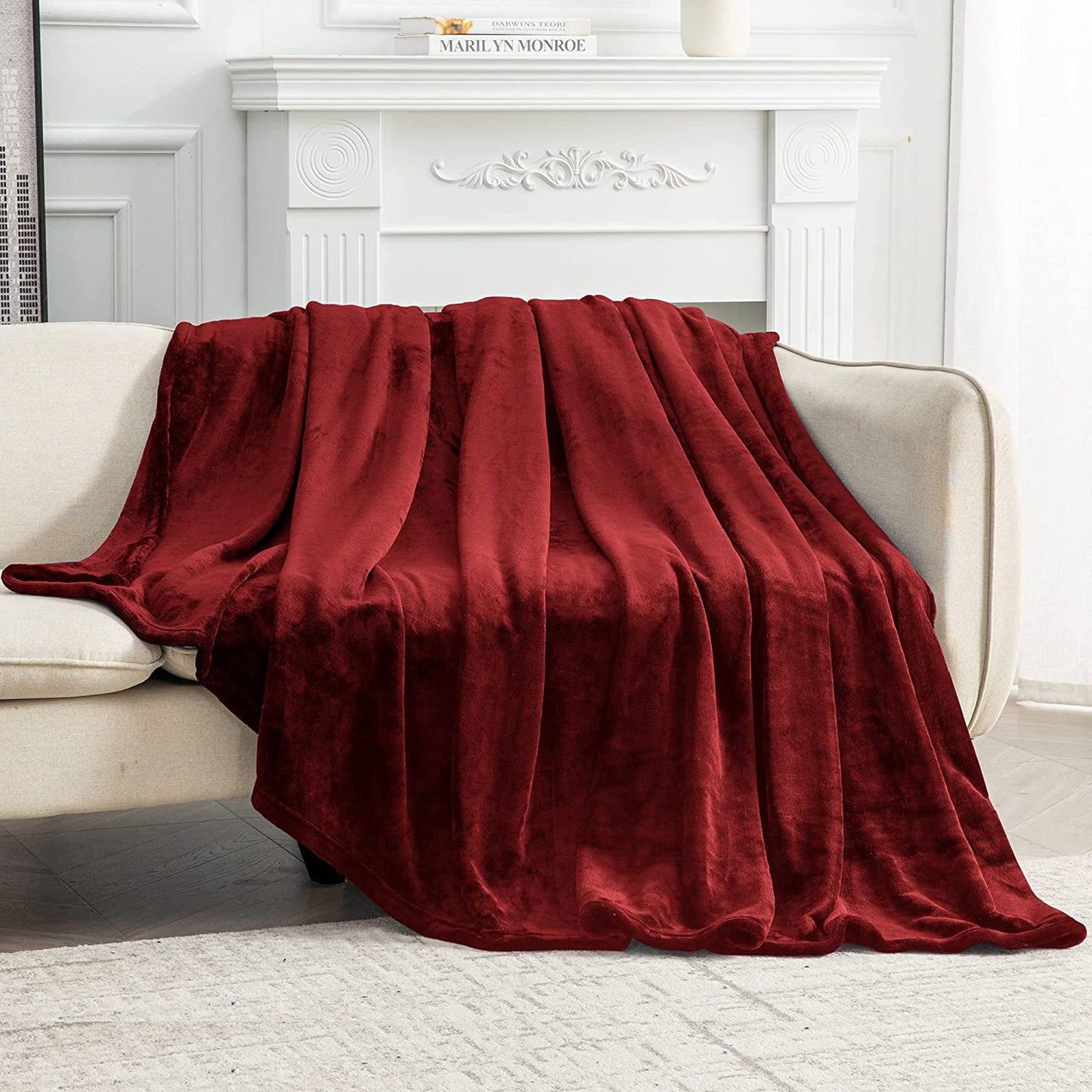 Softan 350 GSM Throw Lightweight Fleece Blanket for Bed, Sofa, Couch Suitable for All Season