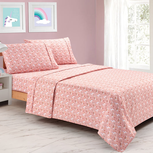 Softan Pink Unicorn Bedding Set for Kids
