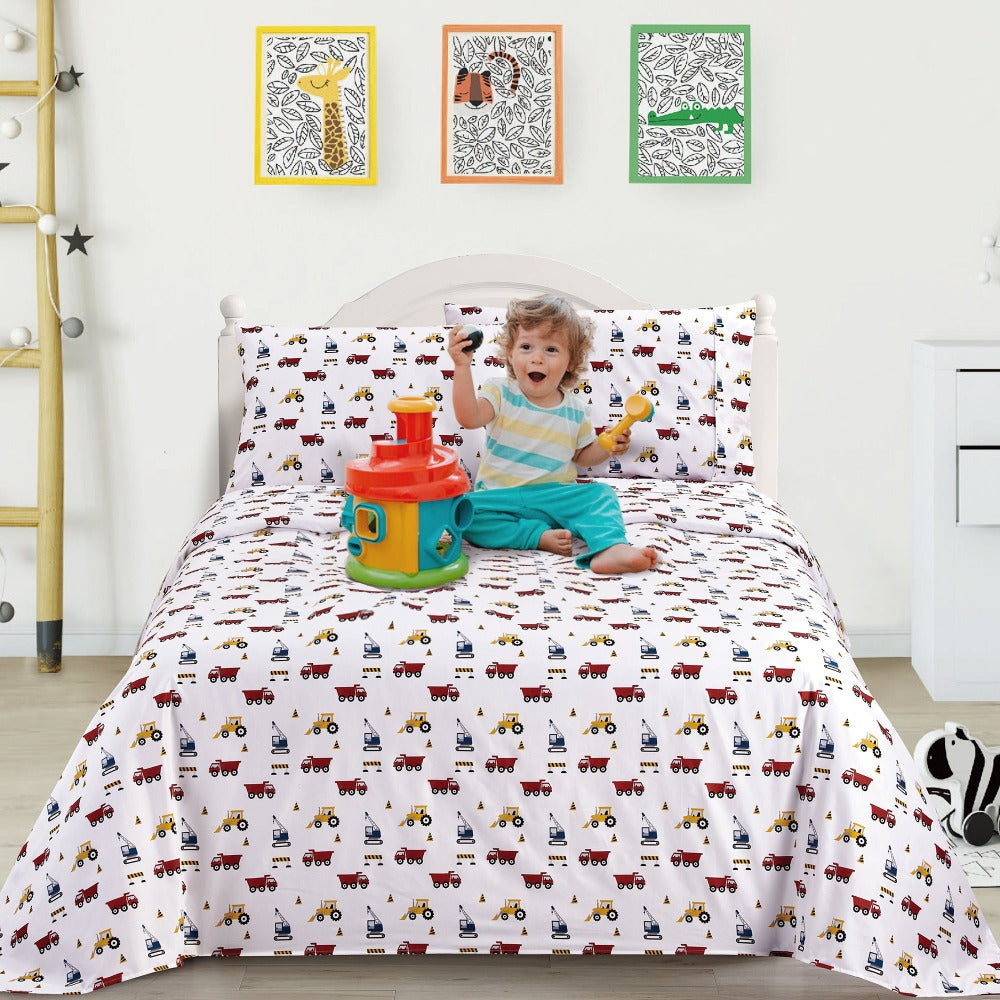 Softan Engineering Vehicle Bedding Set for Kids