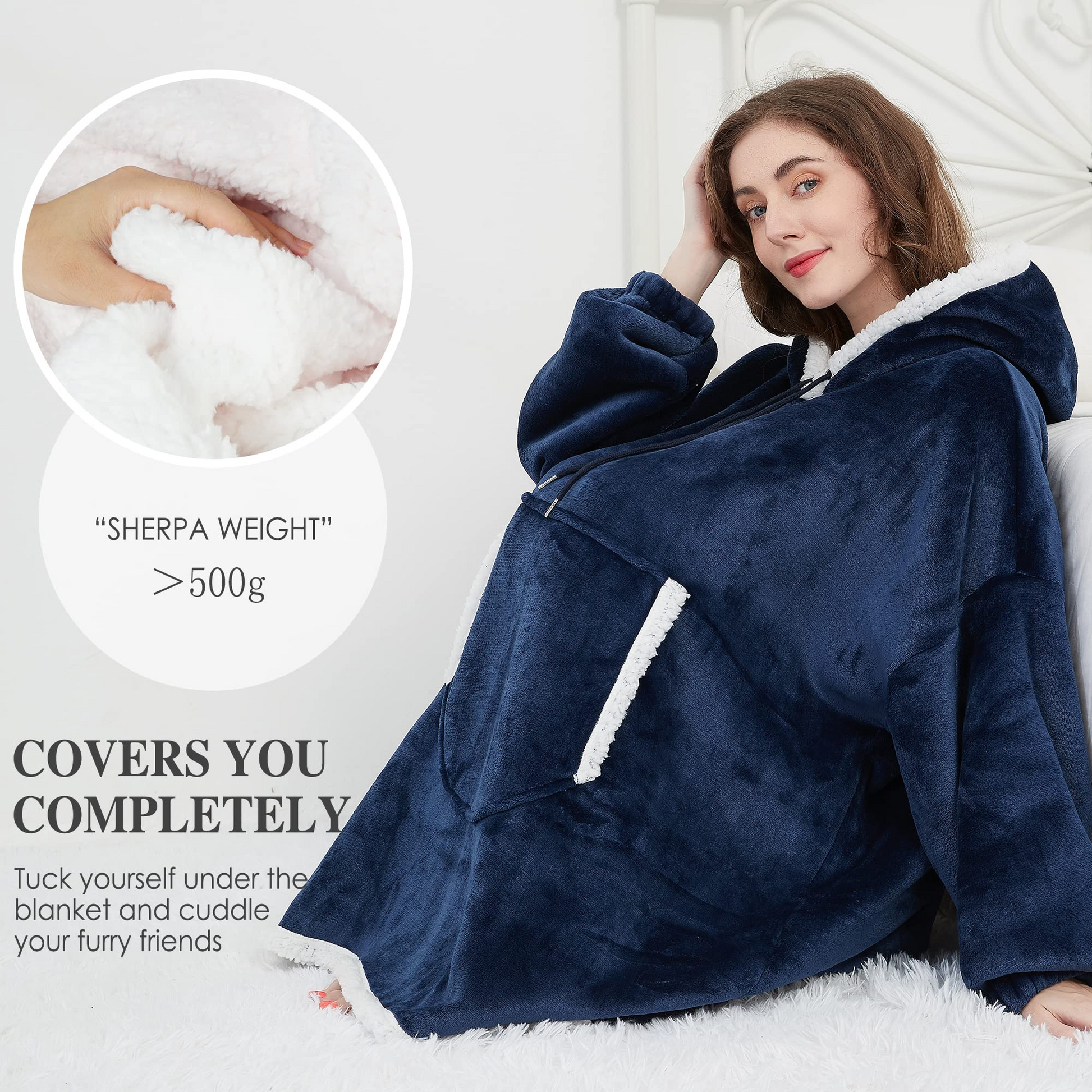 Sherpa Hoodie Sweatshirt Blanket Softan SOFTAN STORE