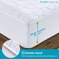 Quilted Fitted Waterproof Mattress Protector Deep Pocket for 6-18 inches Breathable Soft